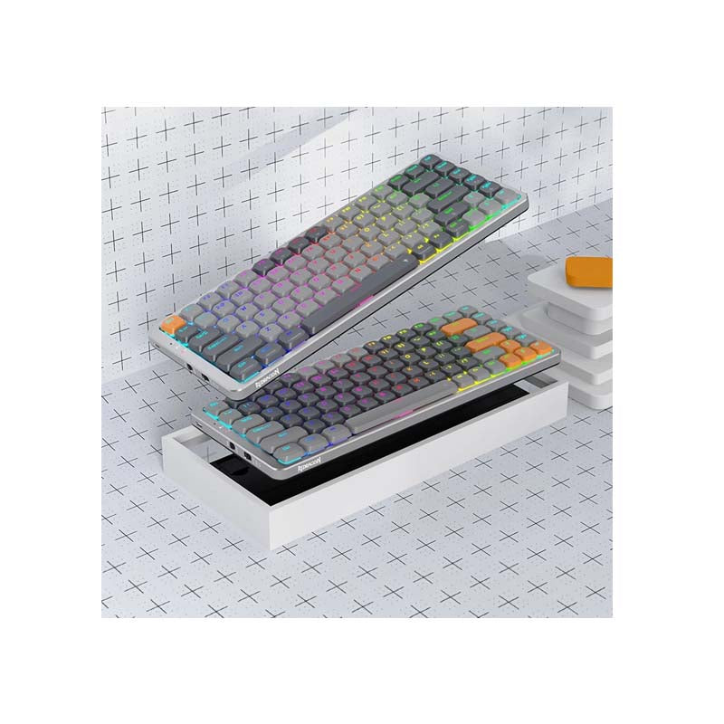 Redragon Mechanical Azure Wireless Gaming Keyboard - Grey