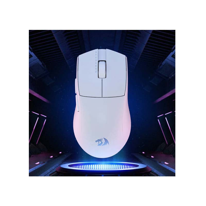 Redragon M916 Pro 1K 3-Mode Wireless Gaming Mouse - White