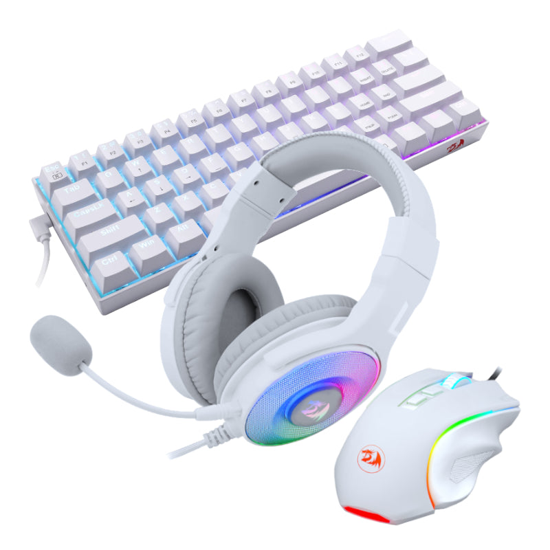 Redragon 3in1 RGB Wired Gaming Combo - White