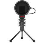 Redragon 3.5mm Aux Gaming Mic and Tripod - Black - Black
