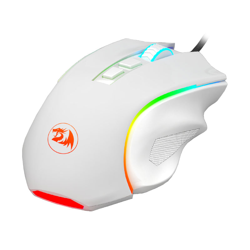 Redragon Griffin 7200Dpi Wired Gaming Mouse - White - White