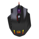 Redragon Impact 12400Dpi MMO Wired Gaming Mouse - Black - Black