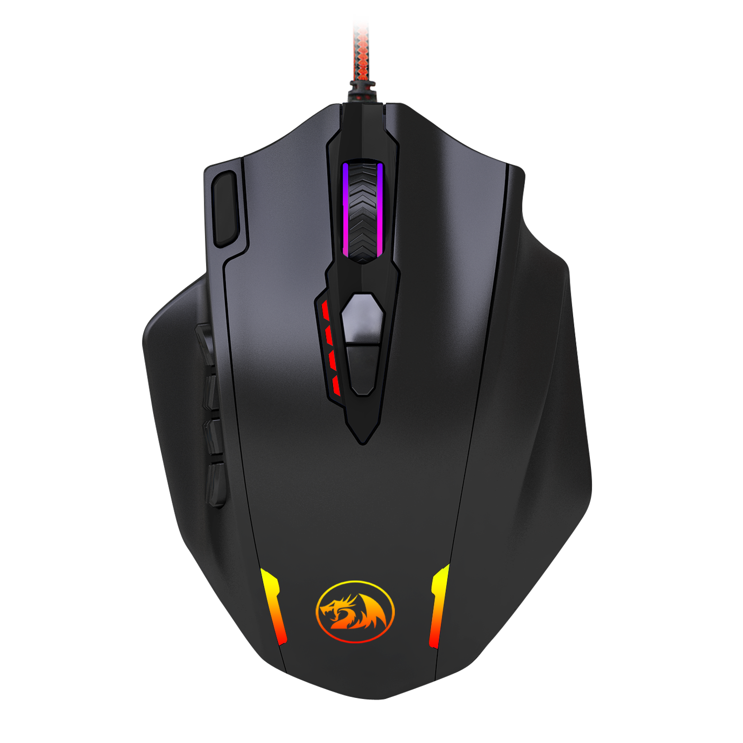 Redragon Impact 12400Dpi MMO Wired Gaming Mouse - Black - Black