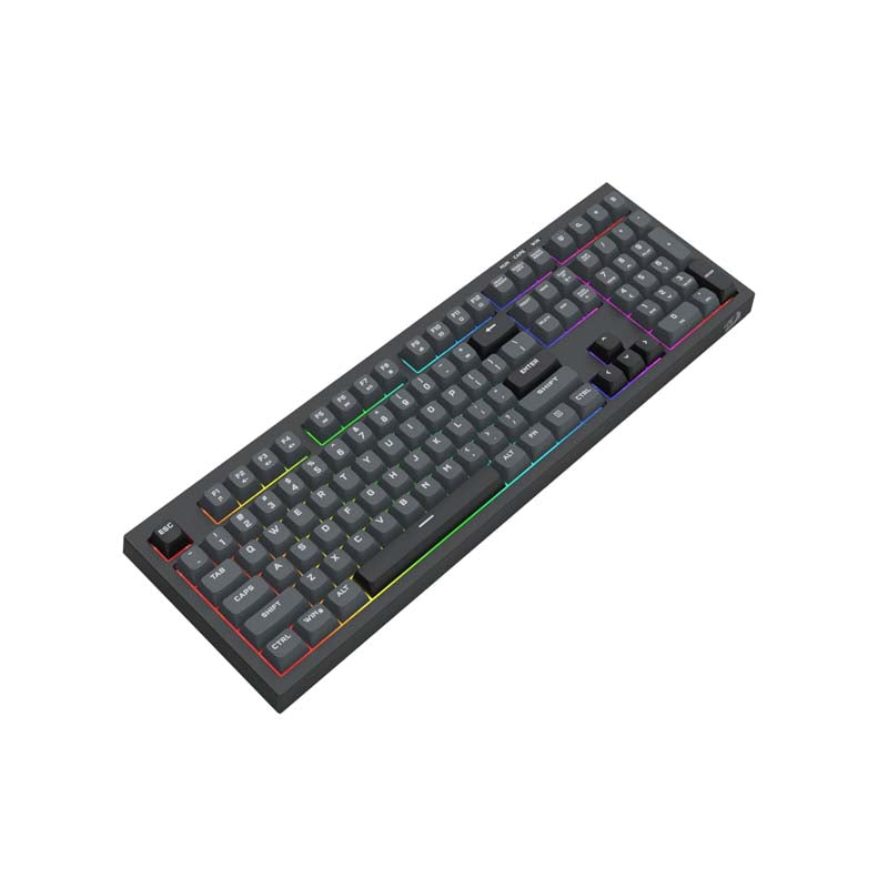 Redragon K518 Crux Full-Sized RGB Membrane Keyboard - Black - Black