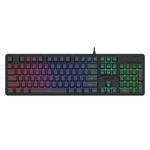 Redragon K521 Upgrade Rainbow LED 104-Key Membrane Gaming Keyboard - Black