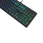 Redragon K521 Upgrade Rainbow LED 104-Key Membrane Gaming Keyboard - Black