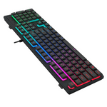 Redragon K521 Upgrade Rainbow LED 104-Key Membrane Gaming Keyboard - Black
