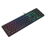 Redragon K521 Upgrade Rainbow LED 104-Key Membrane Gaming Keyboard - Black