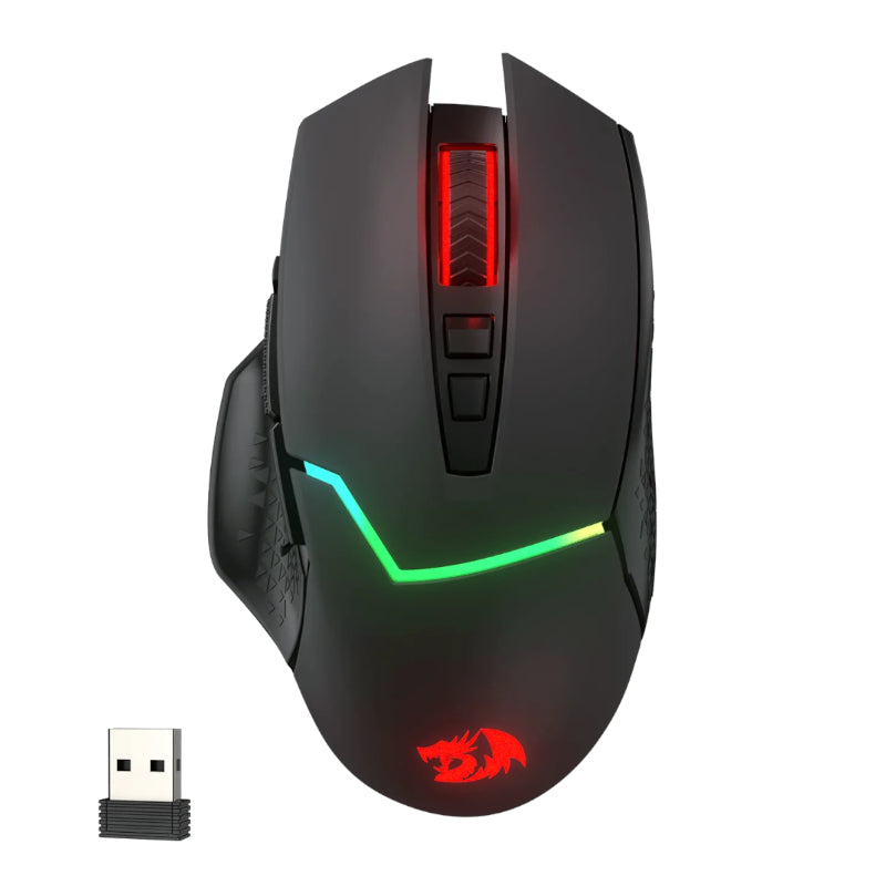 Redragon M690 Mirage Pro 8000 DPI Wireless Gaming Mouse - Black - Black