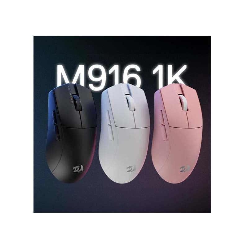 Redragon M916 PRO 1K 3-Mode Wireless Gaming Mouse - Black - Black