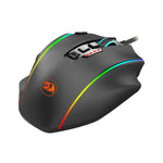 Redragon Perdiction 4 RGB MMO Ergo Wired Gaming Mouse - Black - Black