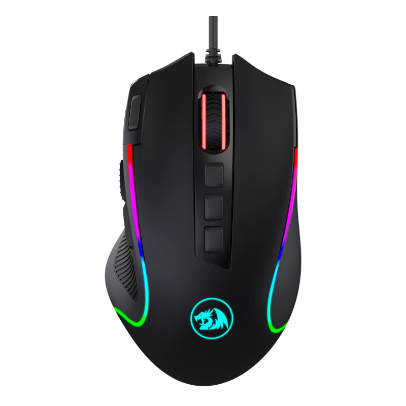 Redragon Predator 4000Dpi RGB Ergo Wired Gaming Mouse - Black - Black