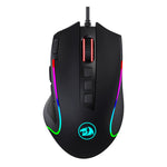 Redragon Predator 4000Dpi RGB Ergo Wired Gaming Mouse - Black - Black