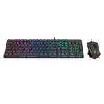 Redragon S107 RGB Gaming Essentials Wired Gaming Keyboard and Mouse Bundle - Black