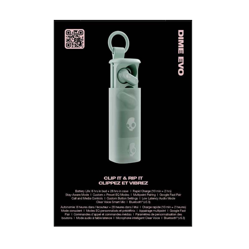 Skullcandy Dime Evo True Wireless In-Ear Earbuds - Preppy Sage