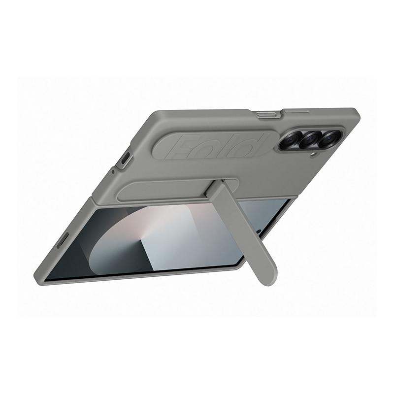 Samsung Galaxy Z Fold6 Silicone Standing Case with Strap - Grey