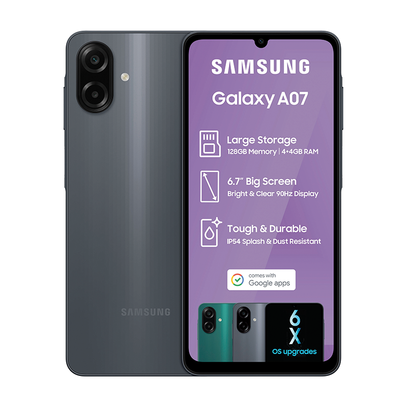 Samsung Galaxy A07 4G Dual Sim 128GB - Black - Black