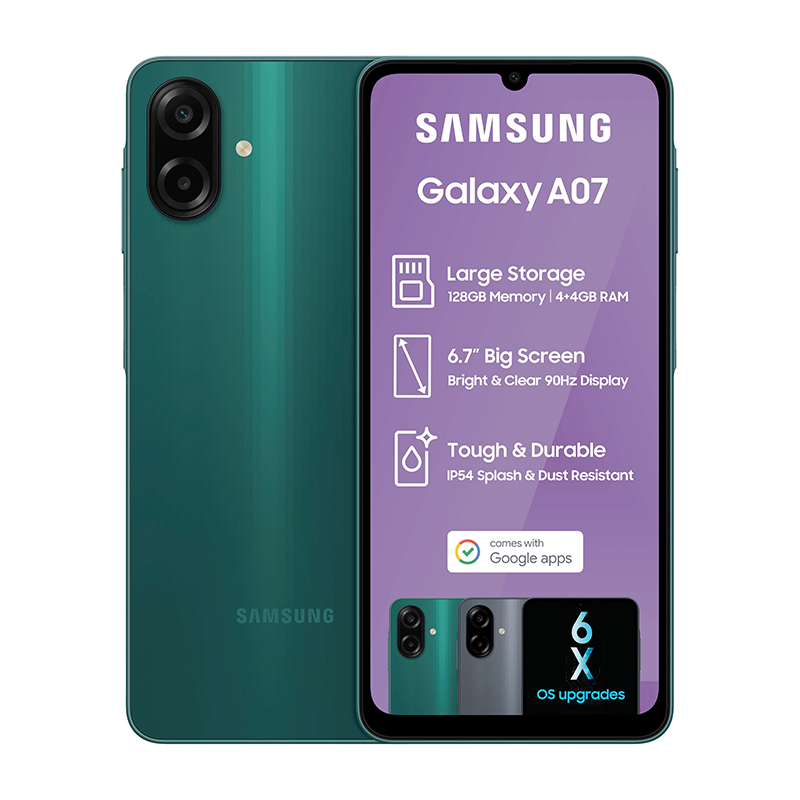 Samsung Galaxy A07 4G Dual Sim 128GB - Green - Green