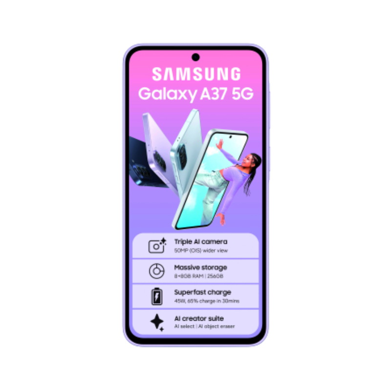 Samsung Galaxy A37 5G Dual Sim 256GB - Light Violet - Violet