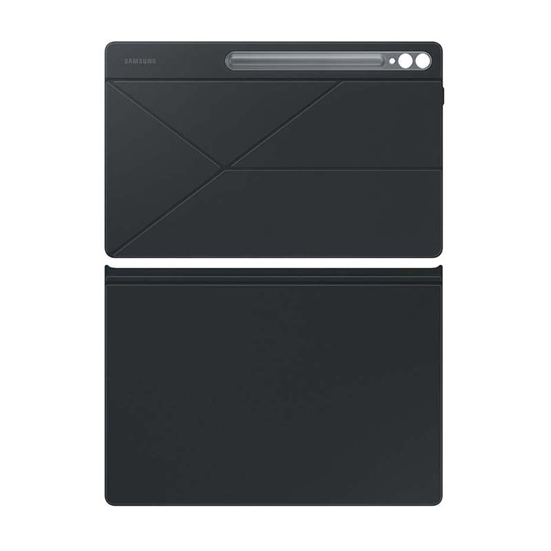Samsung Galaxy Tab S10 Ultra / S9 Ultra Smart Book Cover - Black - Black