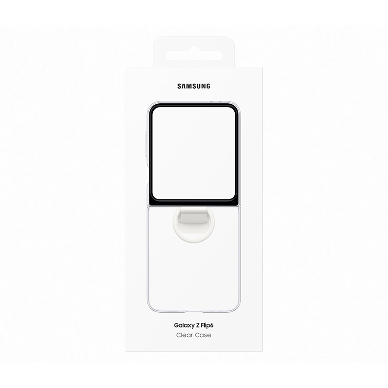 Samsung Galaxy Z Flip6 / Flip7 FE Clear Case with Ring - Clear - Clear