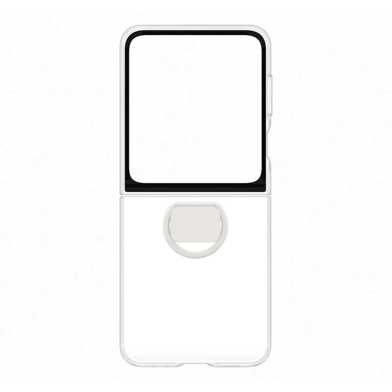 Samsung Galaxy Z Flip6 / Flip7 FE Clear Case with Ring - Clear - Clear