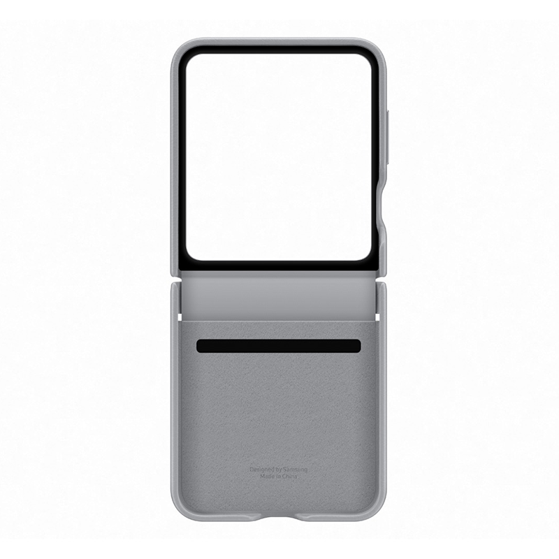 Samsung Galaxy Z Flip6 / Flip7 FE Vegan Leather Kindsuit Case - Grey - Grey