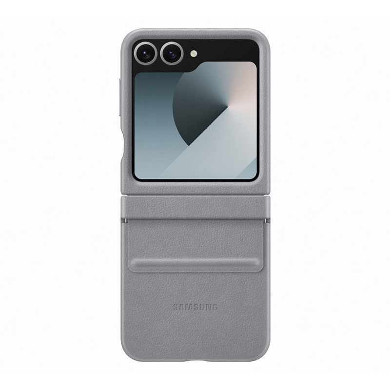 Samsung Galaxy Z Flip6 / Flip7 FE Vegan Leather Kindsuit Case - Grey - Grey