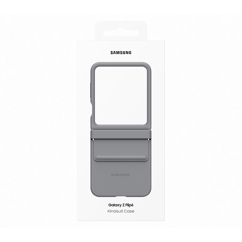 Samsung Galaxy Z Flip6 / Flip7 FE Vegan Leather Kindsuit Case - Grey - Grey
