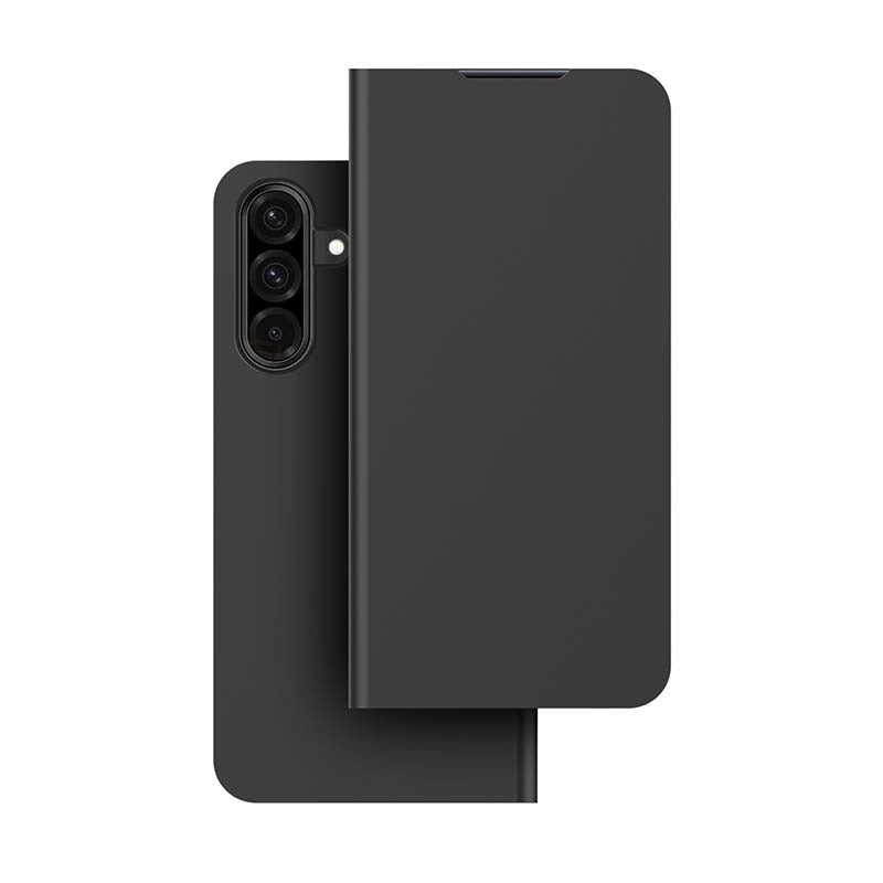 Samsung Mobeen Flip Case With Card Slot for Samsung Galaxy A17 - Black - Black