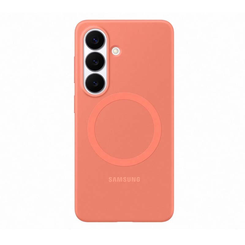 Samsung Silicone Magnet Case for Samsung Galaxy S26 - Orange - Orange