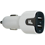 Superfly 3.4A Dual Type C Car Charger - White