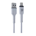 Supa Fly Dual USB Car Charger with Lightning MFI Cable - White