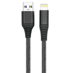 Supa Fly Tough Cable  USB A To Lightning Charge And Sync 1.5m Cable - Black