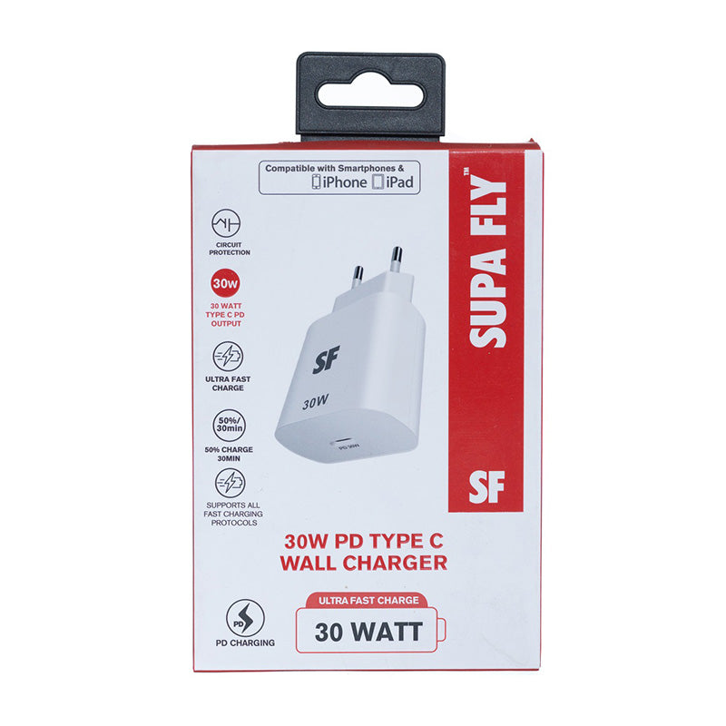 Supa Fly Ultra Fast 30W PD Type C Wall Charger