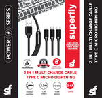Superfly 3in1 Multi Charge Cable Type C Micro Lightning
