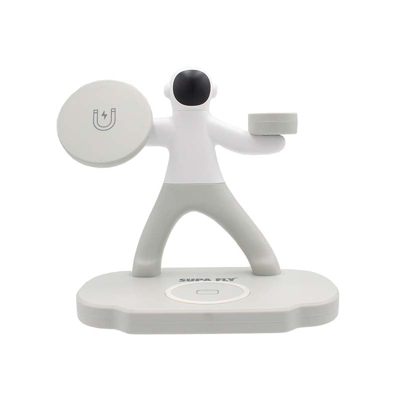 Supa Fly Spaceman 3-in-1 Magnetic Charger - Grey