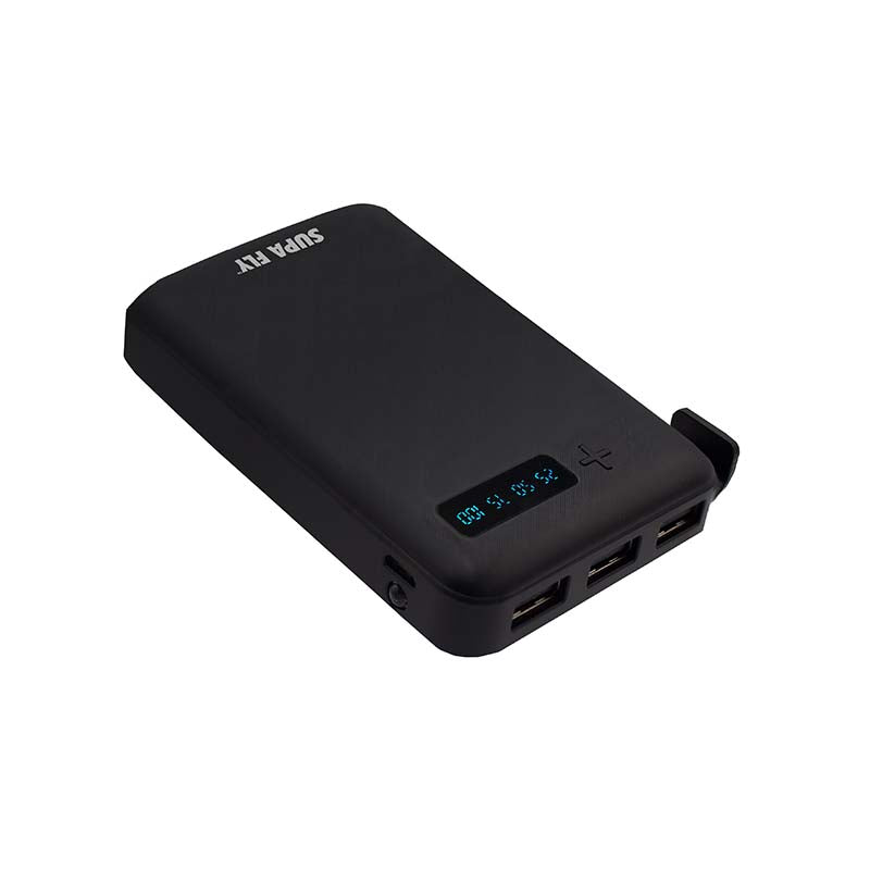 Supa Fly Power Bank 5000mAh with 3 USB Ports - Black