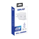 Supa Fly 45W Type C Wall Charger - White