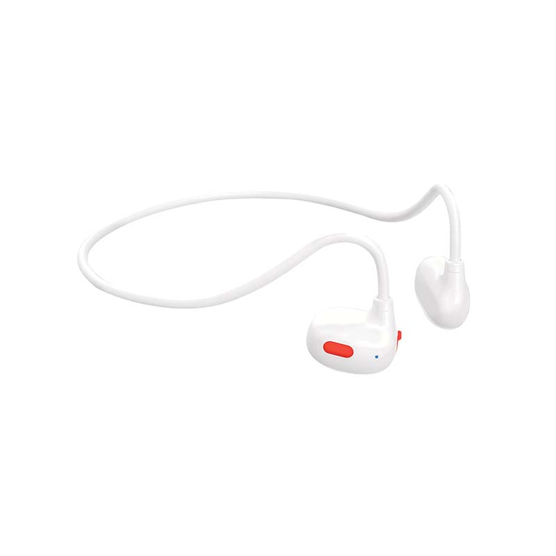 Supa Fly Sport Air Conduction Headset - White / Orange
