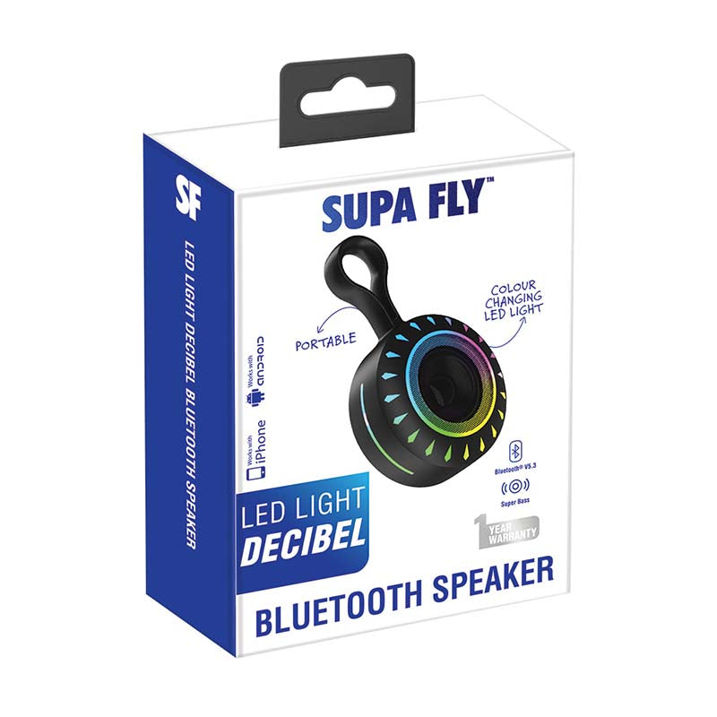 Supa Fly Decibel Series Portable TWS Super Bass Speaker - Black