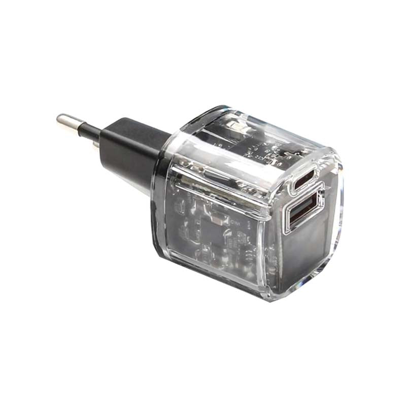 Supa Fly Circuit Series Dual USB 20W Type C Wall Charger  - Transparent