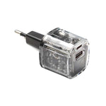 Supa Fly Circuit Series Dual USB 38W Type C Wall Charger - Transparent