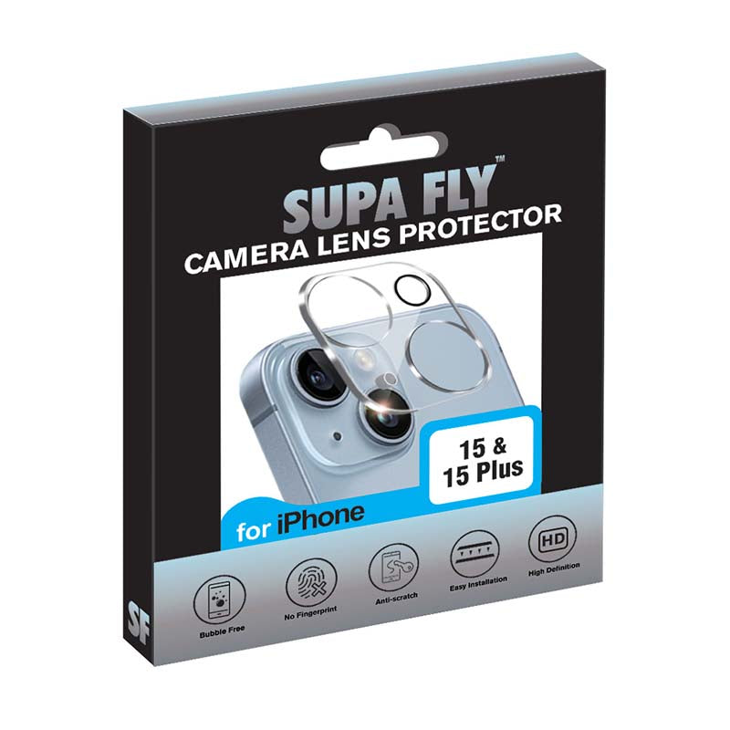 Supa Fly Camera Lens Tempered Glass Screen Protector iPhone 15 / 15 Plus
