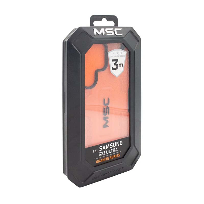 Supa Fly MSC Granite Case Samsung Galaxy S23 Ultra - Clear / Black