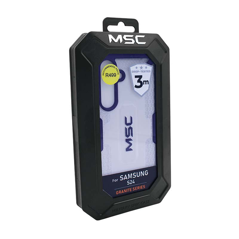 Supa Fly MSC Granite Case Samsung Galaxy S24 - Clear / Blue