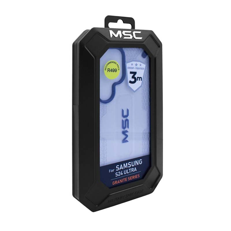 Supa Fly MSC Granite Case Samsung Galaxy S24 Ultra - Clear / Blue
