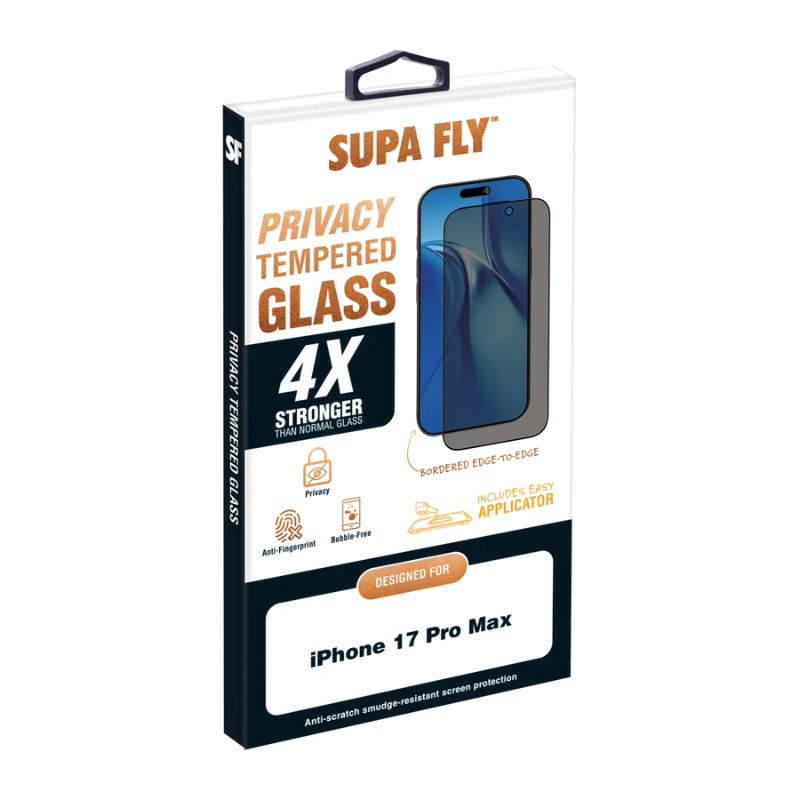 Supa Fly Privacy Glass With Applicator Apple iPhone 17 Pro Max - Clear