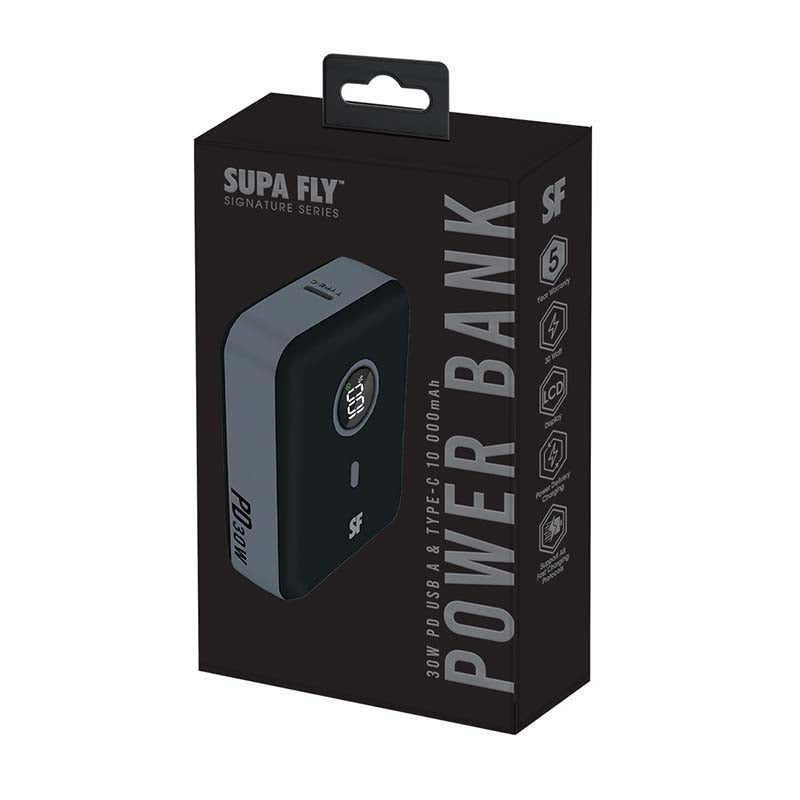 Supa Fly Signature Series Power Bank 10000mAh PD 30W - Grey
