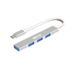 Supa Fly USB 4 Port Type C Hub - Silver